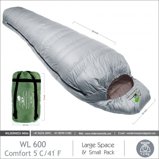 WIlderness Grey Sleeping Bag